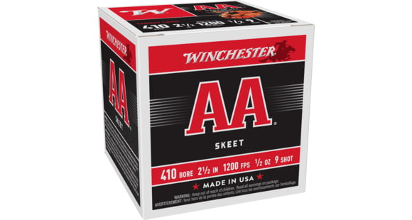 Image of Winchester AA, .410 Bore, 1/2 oz, 2.5in, 9 Shot, Centerfire Shotgun Ammo, 25 Rounds, AA419