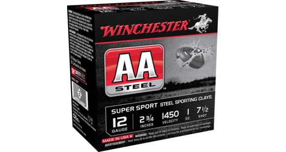 Image of Winchester AA Steel TARGET 12 Gauge 1 oz 2.75in Centerfire Shotgun Ammo, 25 Rounds, AASCL12S7