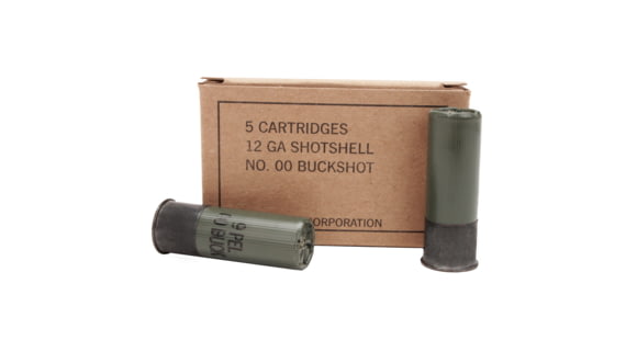 Image of Winchester Military Grade BUCK 12 Gauge 9 Pellets 2.75in Centerfire Shotgun Buckshot Ammo, 5 Rounds, Q1544