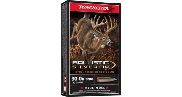 Image of Winchester Ballistic Silvertip .30-06 Springfield 150 grain Fragmenting Polymer Tip Centerfire Rifle Ammo, 200 Round