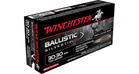 Image of Winchester Ballistic Silvertip .30-30 Winchester 150 grain Centerfire Rifle Ammo, 20 Rounds, SBST3030