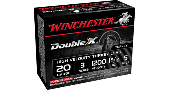 Image of Winchester Double X 20 Gauge 1 5/16 oz 3in Centerfire Shotgun Ammo, 10 Rounds, STH2035