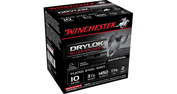 Image of Winchester Drylok Super Steel 10 Gauge 1 3/8 oz 3.5in Centerfire Shotgun Ammo, 25 Rounds, SSH102
