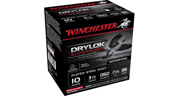 Image of Winchester Drylok Super Steel 10 Gauge 1 5/8 oz 3.5in Centerfire Shotgun Ammo, 25 Rounds, XSC10BB