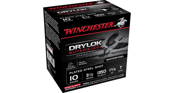 Image of Winchester Drylok Super Steel 10 Gauge 1 5/8 oz 3.5in Centerfire Shotgun Ammo, 25 Rounds, XSC10T