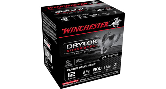 Image of Winchester Drylok Super Steel 12 Gauge 1 9/16 oz 3.5in Centerfire Shotgun Ammo, 25 Rounds, XSM12L2