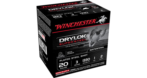 Image of Winchester Drylok Super Steel 20 Gauge 1 oz 3in Centerfire Shotgun Ammo, 25 Rounds, XSM2032