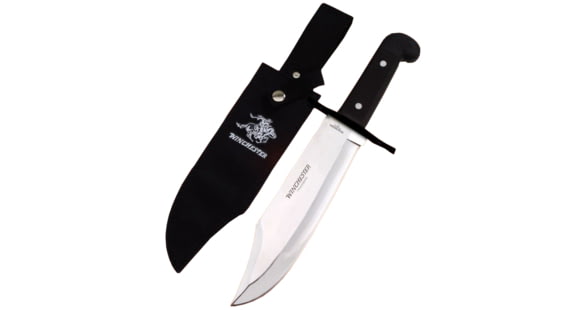 Image of Winchester Knives Bowie Knife 9 1/2in Blade w/ Embroidered Heavy Duty Nylon Sheath, Clam Pack W 40 14030 C