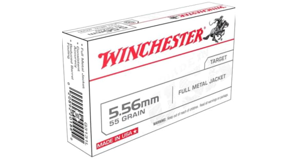 Image of Winchester Lake City M193 Rifle Ammo 5.56mm 55gr FMJ 3240 fps 1000/ct case, WM193KC