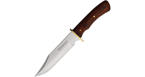 Image of Winchester Large Wood Bowie Knife, 6.5in, Stainless Steel Blade, Wood, BLK, 6220005W