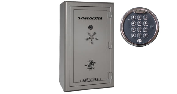 Image of Winchester Safes Legacy 53, 51 Gun Safe, 2.5 Hour Fire Rating, U.L. Listed Electronic Lock, Gunmetal Gray, 52.5 cu. Ft, L-7242-53-10-E