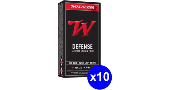 Image of Winchester Super-X Handgun .380 ACP 95 grain Jacketed Hollow Point Centerfire Pistol Ammo, 500 Rounds