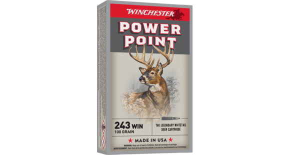 Image of Winchester Super-X RIFLE .243 Winchester 100 grain Power-Point Brass Cased Centerfire Rifle Ammo, 200 Round