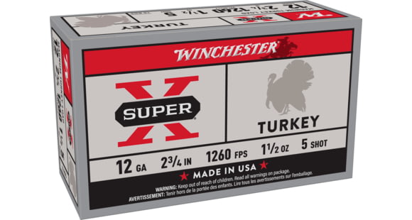 Image of Winchester Super-X Shotshell 12 Gauge 1 1/2 oz 2.75in Centerfire Shotgun Ammo, 10 Rounds, X12MT5