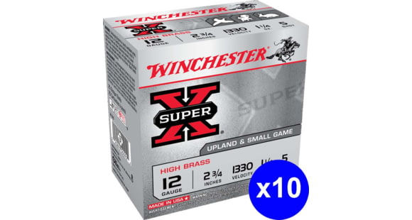 Image of Winchester Super-X Shotshell, 12 Gauge, 1 1/4 oz, 2 3/4 in, Size 5, Centerfire Shotgun Ammo, 250 Rounds