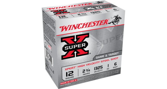 Image of Winchester Super-X Shotshell 12 Gauge 1 oz 2.75in Centerfire Shotgun Ammo, 25 Rounds, WE12GT6