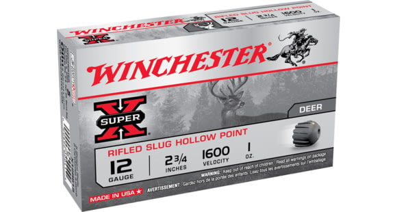 Image of Winchester Super-X Shotshell, 12 Gauge, 2 3/4 in, Centerfire Shotgun Slugs Ammo, 15 Rounds, X12RS15VP