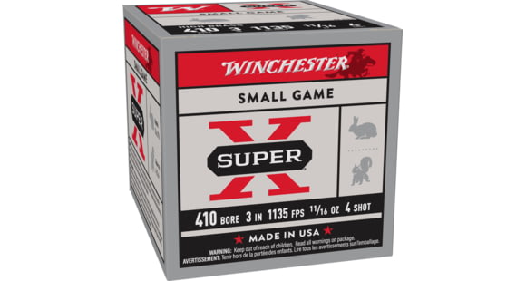Image of Winchester Super-X Shotshell 410 Bore 11/16 oz 3in Centerfire Shotgun Ammo, 25 Rounds, X4134