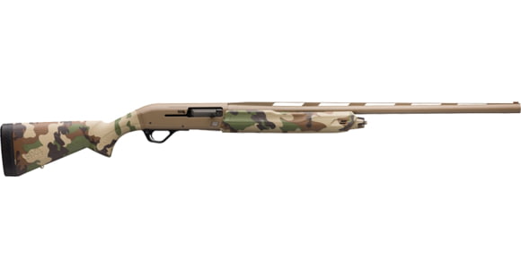 Image of Winchester SX4 Hybrid 3in Field Semi-Auto Shotgun, 12 Gauge, 26 inch Barrel, Synthetic FDE/Woodland Stock, 4 Round Capacity, FDE, 511290391