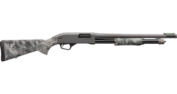 Image of Winchester SXP Defender 3in Field Pump Shotgun, 12 Gauge, 18 inch Barrel, Synthetic True Timber Midnight Gray Stock, Midnight Gray, 512450395