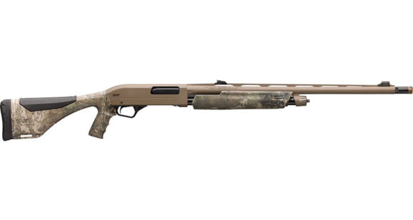 Image of Winchester SXP Long Beard 3.5in Field Pump Shotgun, 12 Gauge, 24 inch Barrel, Synthetic True Timber Strata Stock, Camo FDE, 512453290