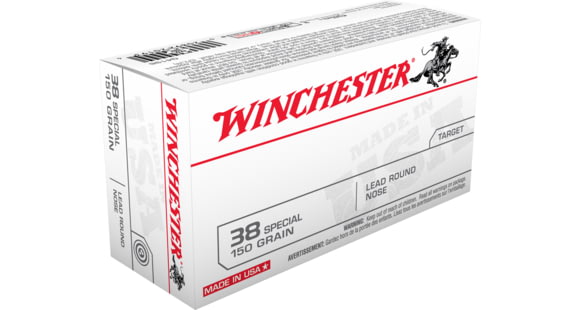 Image of Winchester USA Handgun .38 Special 150 grain Lead Round Nose Centerfire Pistol Ammo, 50 Rounds, Q4196