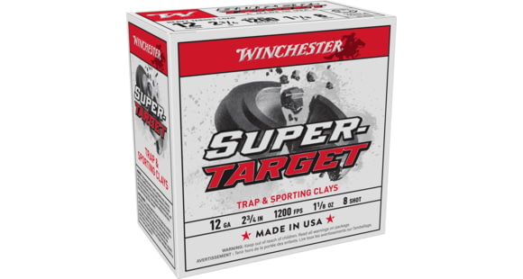 Image of Winchester USA Shotshell, 12 Gauge, 1 1/8 oz, 2 3/4 in, Size 8, Centerfire Shotgun Ammo, 25, TRGT12M8