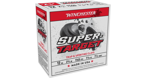 Image of Winchester USA Shotshell 12 Gauge 1 1/8 oz, 2.75in, 7.5 Shot Size, Centerfire Shotgun Ammo, 25 Rounds, TRGT127