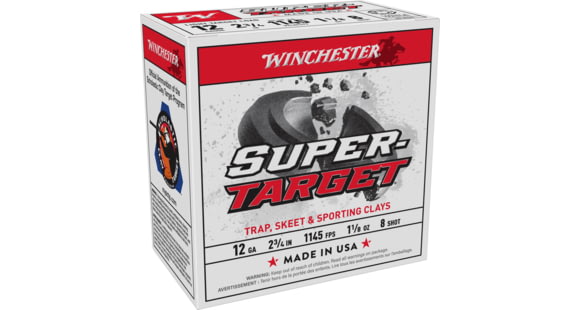 Image of Winchester USA Shotshell 12 Gauge 1 1/8 oz, 2.75in, 8 Shot Size, Centerfire Shotgun Ammo, 25 Rounds, TRGT128