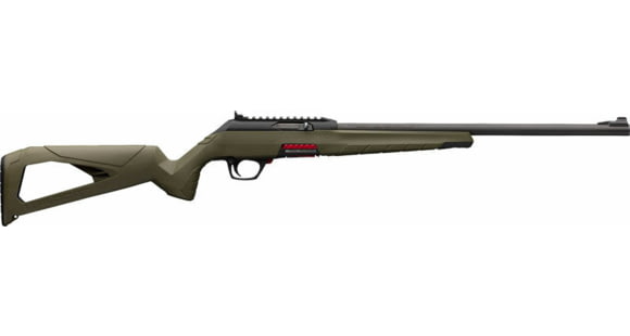 Image of Winchester Wildcat Semi-Auto Rifle, .22 Long Rifle, 18in Barrel, 1-16, Synthetic Green Stock, Blued Black, 521139102-FRRMPG
