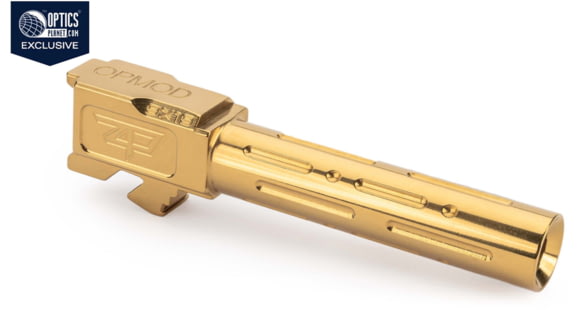 Image of Zaffiri OPMOD MG9 Glock 19 Flush and Crown Pistol Barrel, Gold, ZP.19BG.OPMOD