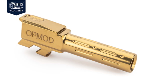 Image of Zaffiri OPMOD MG9 Glock 43/43X Flush and Crown Pistol Barrel, Gold, ZP.43BG.OPMOD