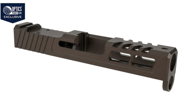 Image of Zaffiri OPMOD RTS Glock 43/43X ZPS.2 Pistol Slide w/RMS Cut, Dark Burnt Bronze, ZPS.2.43.DBB.OPMOD