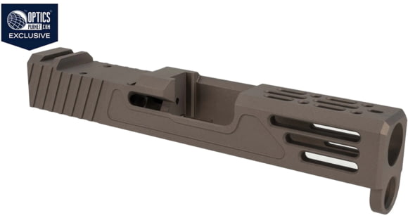 Image of Zaffiri OPMOD Z51M Glock 43/43X Pistol Slide w/RMSc Cut, Burnt Bronze, Zaffiri OPMOD.43.BB