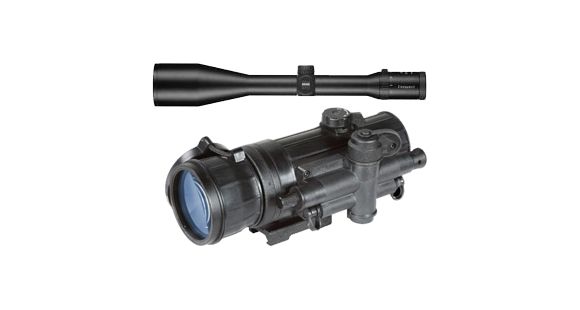Image of Zeiss 4.5-14x50AO MC Conquest Hunting Turret Rifle Scope w/ #20 Plex Reticle and Armasight Co-mr-sd Night Vision Medium Range Clip-on System Standard Definition Generation 2+ w/adapter #4