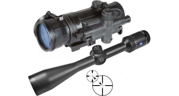 Image of Zeiss Conquest HD5 2-10X42 Rifle Scope w/ Plex Reticle with Armasight Co-mr-sd Night Vision Medium Range Clip-on System Standard Definition Generation 2+ and adapter 3