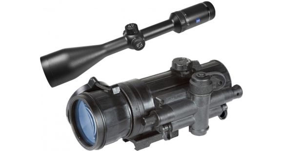 Image of Zeiss Conquest HD5 5-25X50 Rifle Scope w/ Rz800 Reticle, Matte Black 522641-9982-000 and Armasight Co-mr-qs Night Vision Medium Range Clip-on System Quicksilver White Phosphor Generation 2+ w/adapter