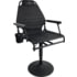 BLACK SIERRA EQUIPMENT HI-LINE Elevated Swivel Chair, Black, HCH-039-BLK-BSE