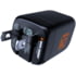 Dark Energy PD-enabled 20W AC adptr w/USB-A and USB-C, Black, PD20WAC2