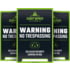 DEFEND USA No Trespassing Sign - 3 Pack, Black/White/Green, DFD-S-3