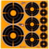 EZ-Aim Allen Adhesive Splash Bullseye Variety Pack Targets, Orange, 1in, 2in, 3in, 15254