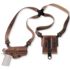 Galco Miami Classic Shoulder Handgun System Leather Holster, Browning Hi-Power/Springfield Armory SA-35, Right Hand, Plain, Tan, MC270