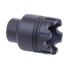 Guntec USA AR-15 Mini Trident Flash Can, 9mm w/Glass Breaker, Black, MINICONE-FH-S-C-9