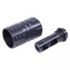 Guntec USA Hellfire Gen 2 Muzzle Compensator, QD Blast Shield, AR, 9mm, 1/2x36 Thread, Black Oxide, HELLFIRE-9