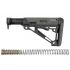 Hogue AR15/M16 OverMold Collapsible Buttstock Assy, w/ Mil-Spec Buffer Tube and Hardware, Ghillie Green Rubber 15845