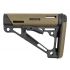 Hogue AR15/M16 OverMold Collapsible Buttstock, Fits Mil-Spec Buffer Tube, Flat Dark Earth Rubber 15340