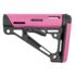 Hogue AR15/M16 OverMold Collapsible Buttstock, Fits Mil-Spec Buffer Tube, Pink Rubber 15740