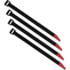 Magpul Industries DAKA Gear Straps, 12in x 0.75in, 4 Pack, Matte, Black/Red, MAG1442-BLK