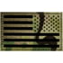 Merica Life Reflective Fabric US Flag Reverse Patch, Multi-Cam, 3 x 2in, REF-MC-FLAG-REV