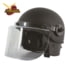 Monadnock Poycarbonate Half Shell Non-Ballistic Riot Helmet, Black w/Face Shield, 1181824